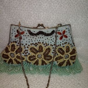 Vintage all over beaded rvening